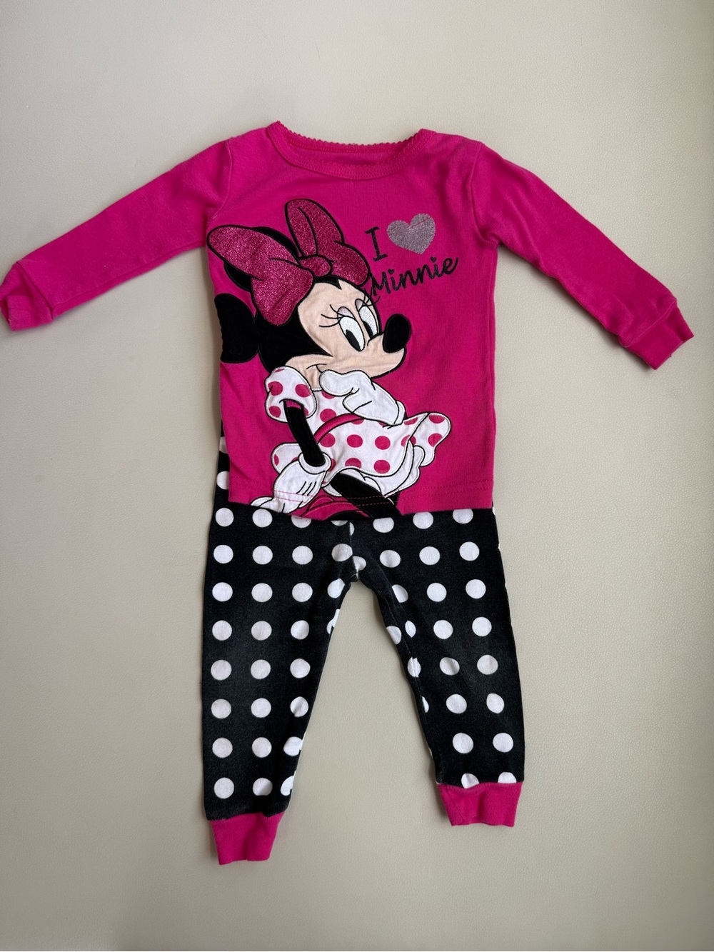 Disney Minnie Mouse Baby Girl 2-Piece Outfit – Size 12M